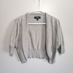Mossimo gray short sleeve cropped cardigan